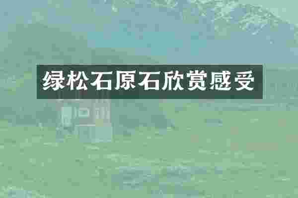 绿松石原石欣赏感受