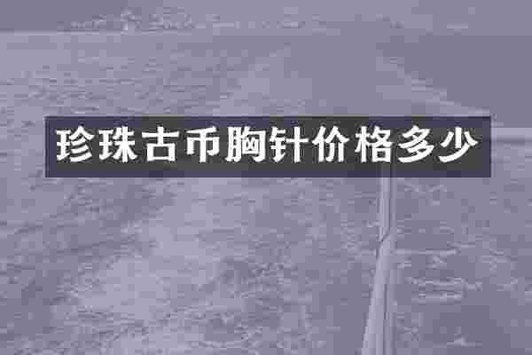 珍珠古币胸针价格多少