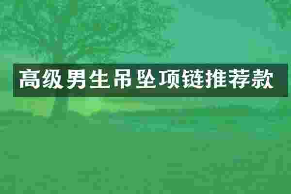 高级男生吊坠项链推荐款
