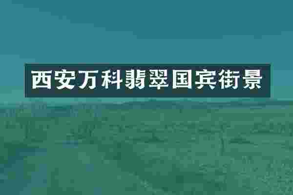 西安万科翡翠国宾街景
