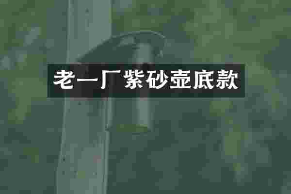 老一厂紫砂壶底款