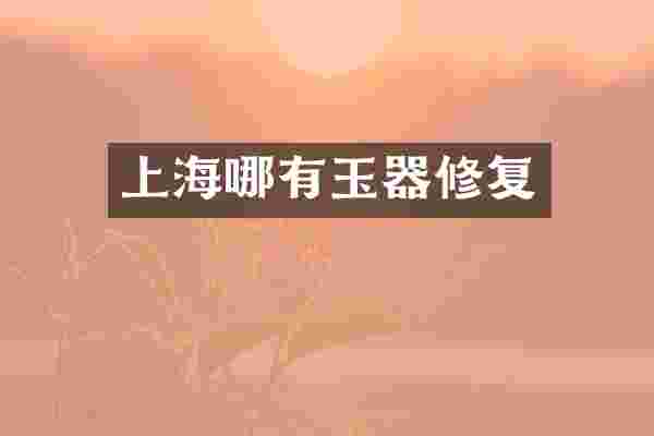 上海哪有玉器修复