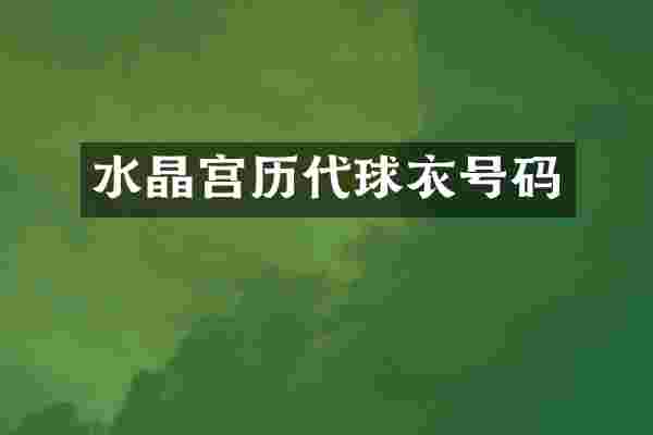 水晶宫历代球衣号码