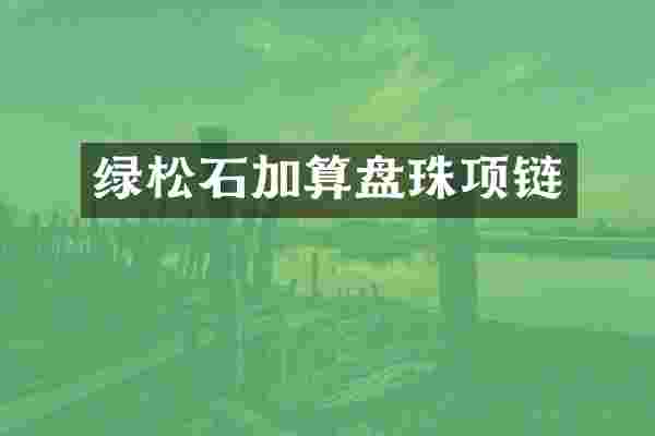绿松石加算盘珠项链