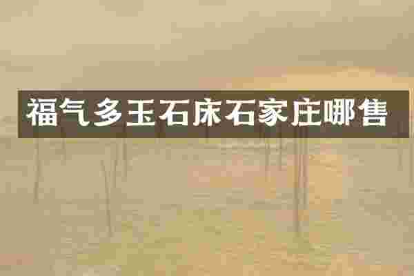 福气多玉石床石家庄哪售