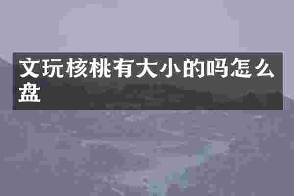 文玩核桃有大小的吗怎么盘