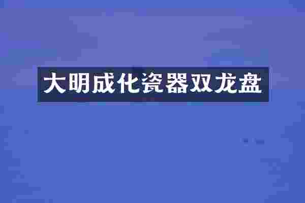 大明成化瓷器双龙盘