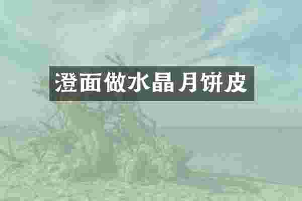 澄面做水晶月饼皮
