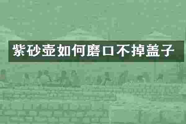 紫砂壶如何磨口不掉盖子