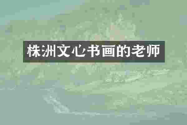 株洲文心书画的老师