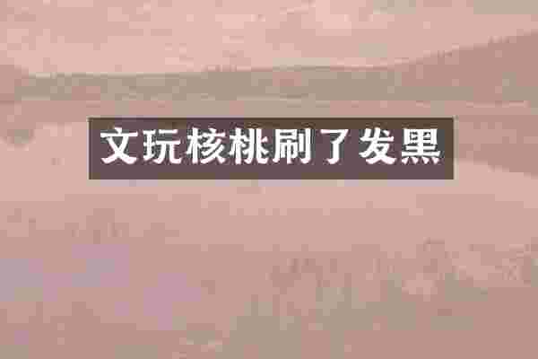 文玩核桃刷了发黑
