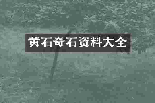 黄石奇石资料大全