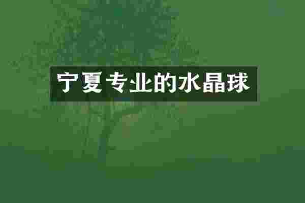 宁夏专业的水晶球