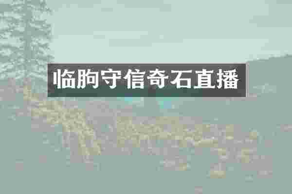 临朐守信奇石直播