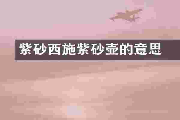 紫砂廋西施紫砂壶的意思
