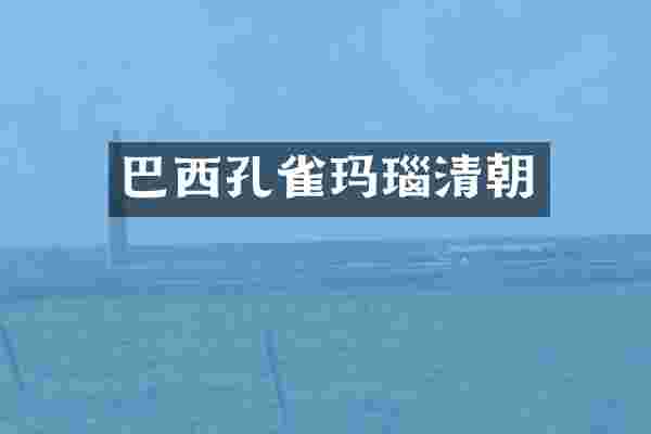 巴西孔雀玛瑙清朝