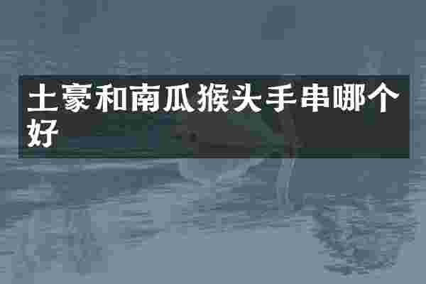土豪和南瓜猴头手串哪个好