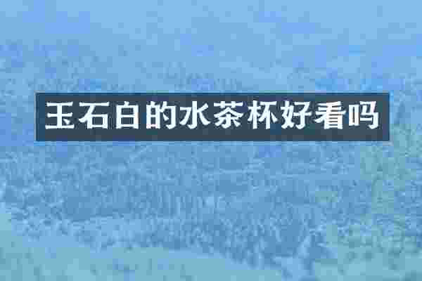 玉石白的水茶杯好看吗