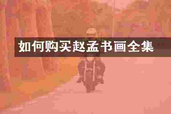如何购买赵孟頫书画全集