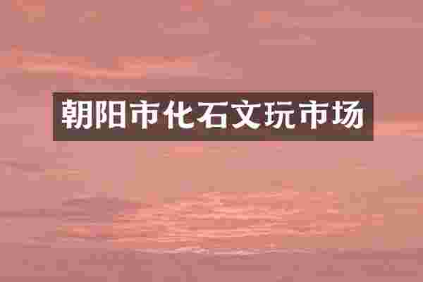朝阳市化石文玩市场