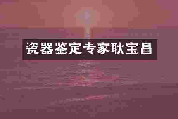 瓷器鉴定专家耿宝昌