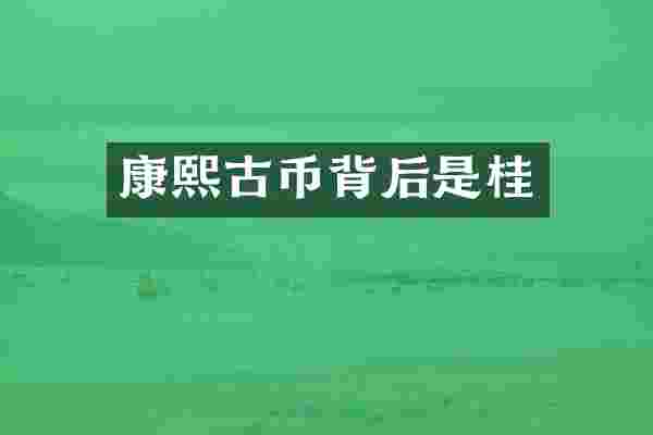 康熙古币背后是桂