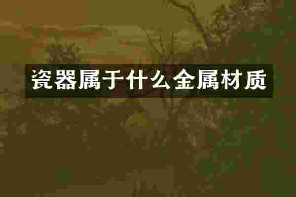 瓷器属于什么金属材质