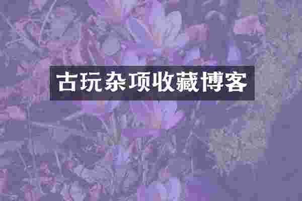古玩杂项收藏博客
