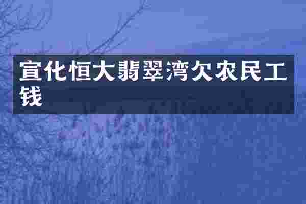 宣化恒大翡翠湾欠农民工钱