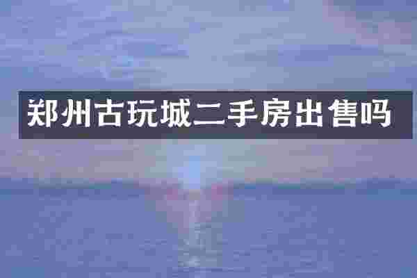 郑州古玩城二手房出售吗