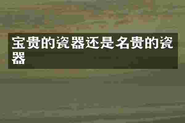 宝贵的瓷器还是名贵的瓷器