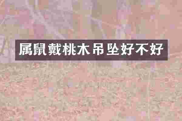 属鼠戴桃木吊坠好不好