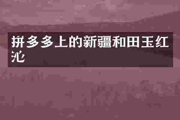 拼多多上的新疆和田玉红沁
