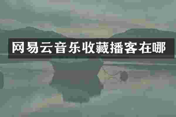 网易云音乐收藏播客在哪
