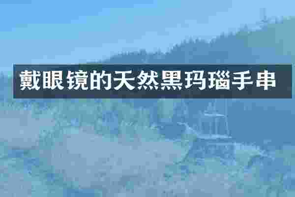 戴眼镜的天然黑玛瑙手串