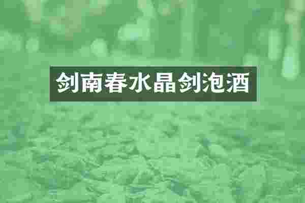 剑南春水晶剑泡酒