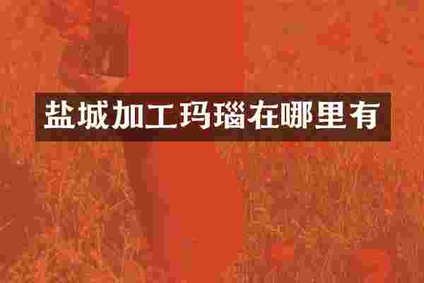盐城加工玛瑙在哪里有