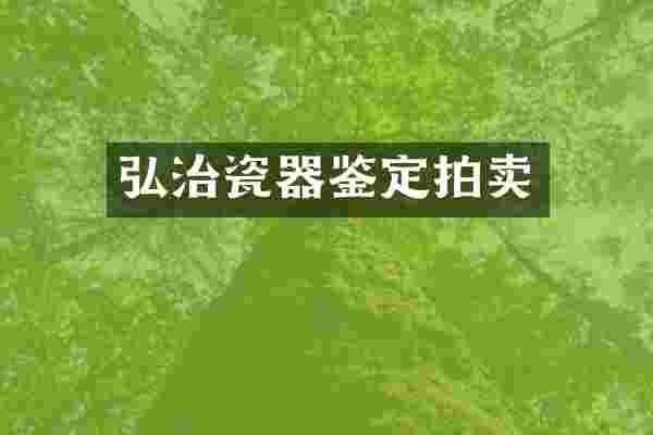 弘治瓷器鉴定拍卖