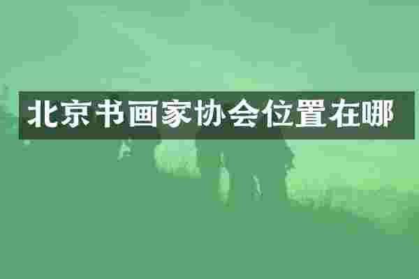 北京书画家协会位置在哪