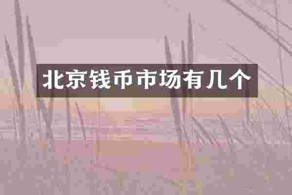 北京钱币市场有几个
