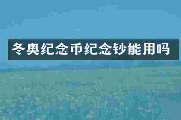 冬奥纪念币纪念钞能用吗