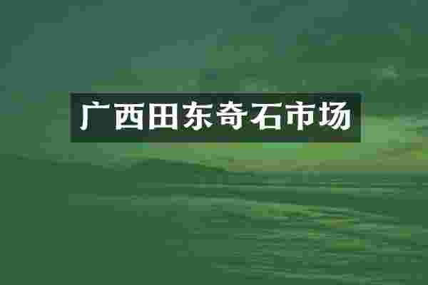 广西田东奇石市场