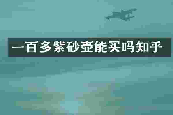 一百多紫砂壶能买吗知乎