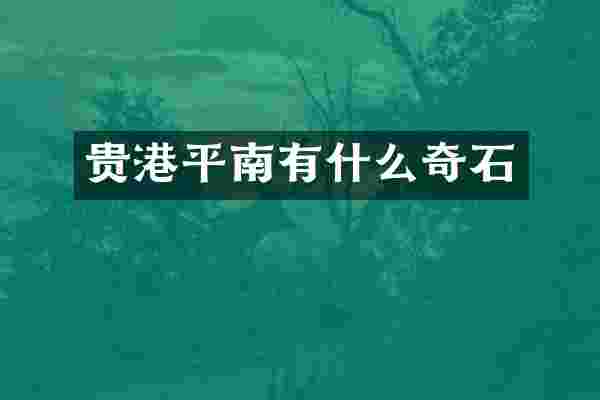 贵港平南有什么奇石