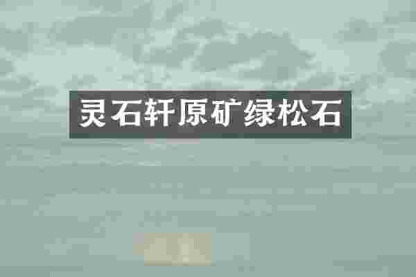 灵石轩原矿绿松石