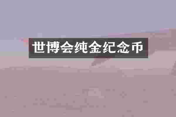 世博会纯金纪念币