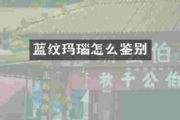 蓝纹玛瑙怎么鉴别