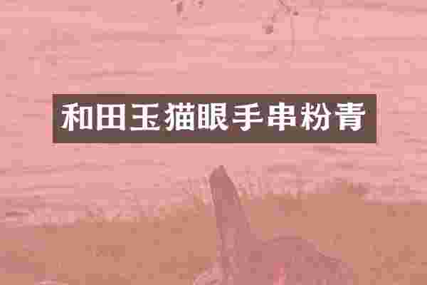 和田玉猫眼手串粉青