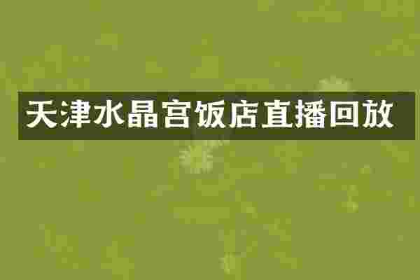 天津水晶宫饭店直播回放