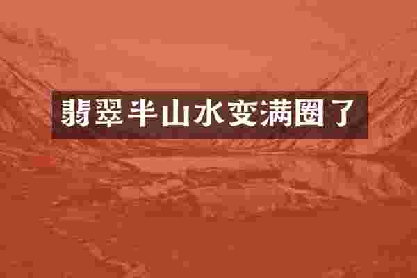翡翠半山水变满圈了